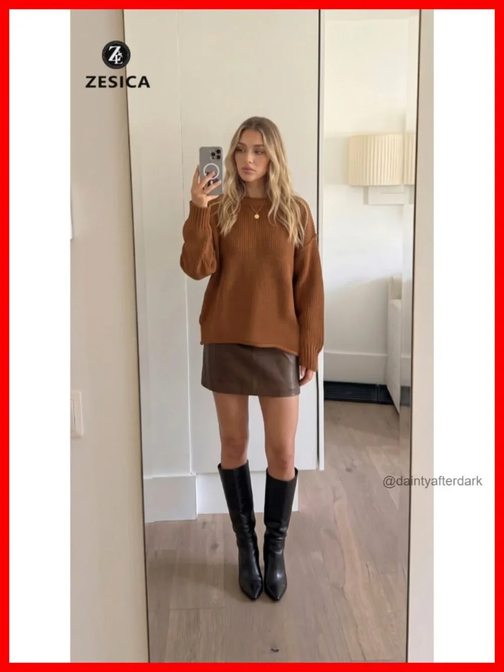 Oversized Chunky Cotton Blend Crewneck Pullover Sweater